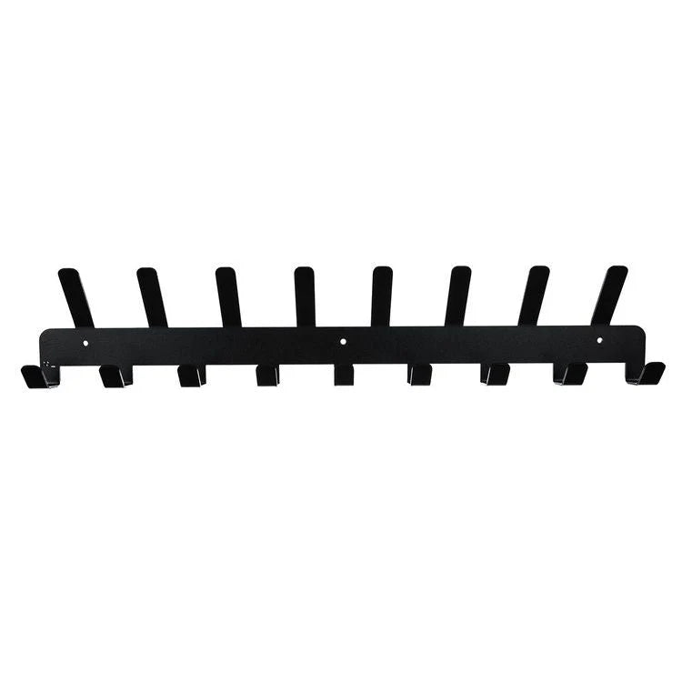 Wall Coat Rack Black 17 Hooks – Metal Wall Wardrobe