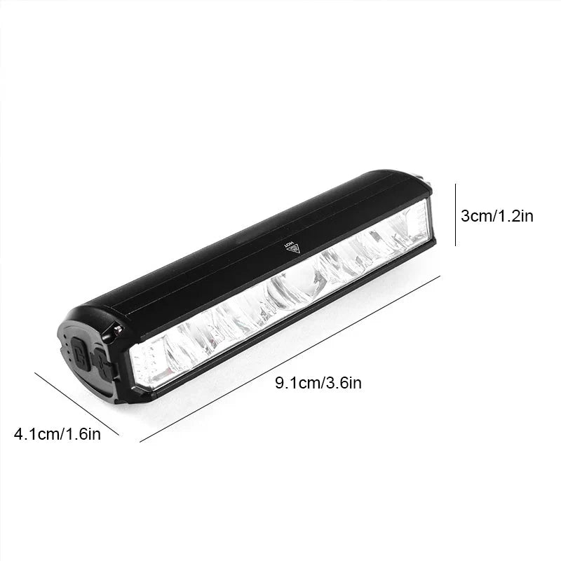 900 Lumen Wide Angle USB Rechargeable Bicycle Light (IPX4 Waterproof)