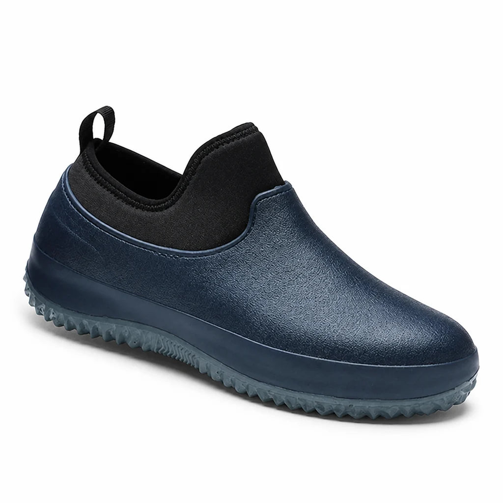 Waterproof and Slip-Resistant Slip-On Work Shoes (Deep Tread Sole)