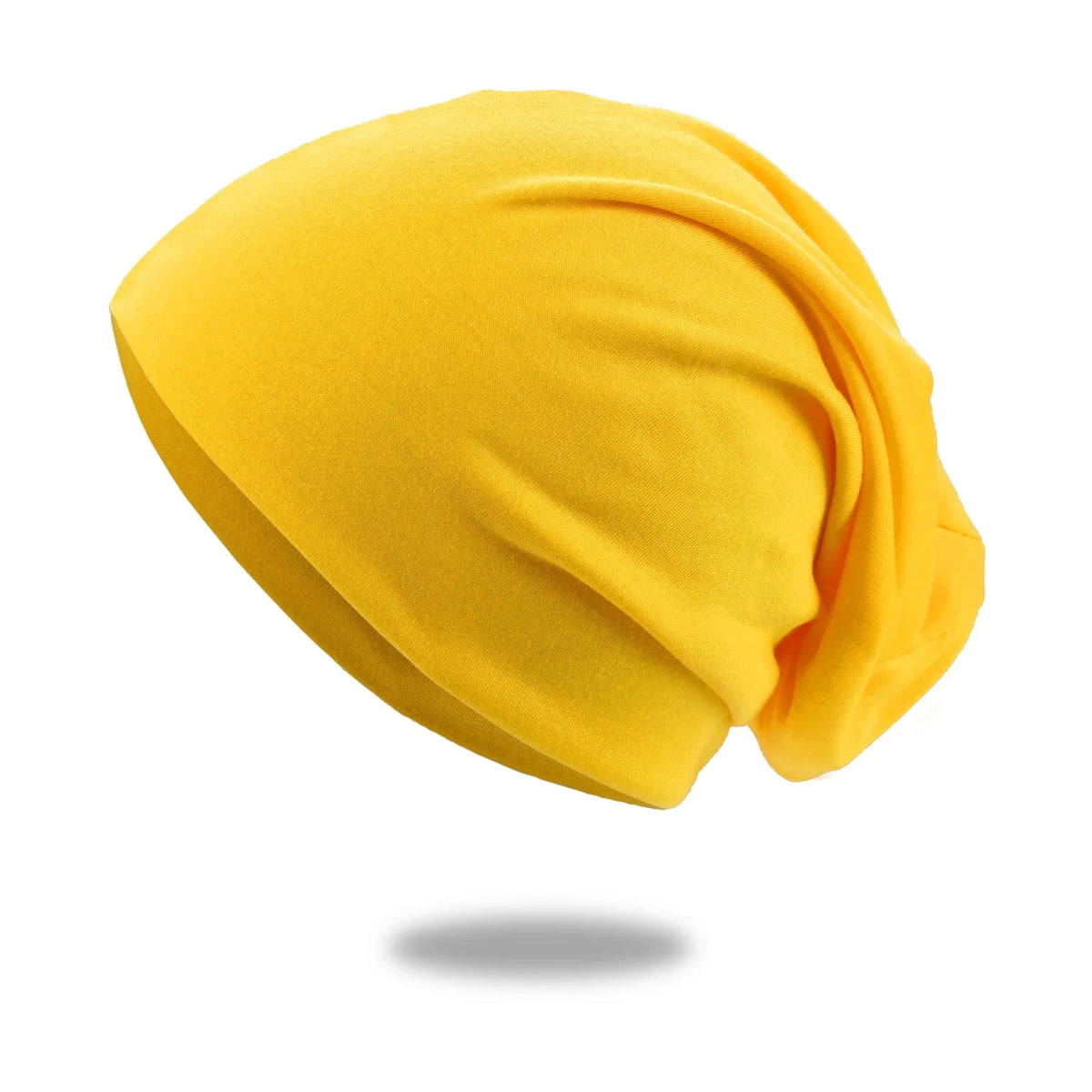 Loose Knit Beanie Cotton Spandex Blend Breathable Stretch Fabric (One Size)