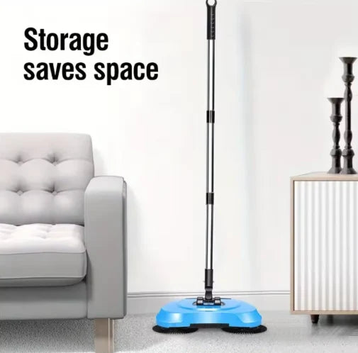 Sweeping Machine with 360° Rotating Brushes and Adjustable Handle