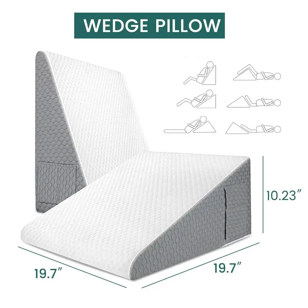 Wedge Pillow for Sleeping, Memory Foam