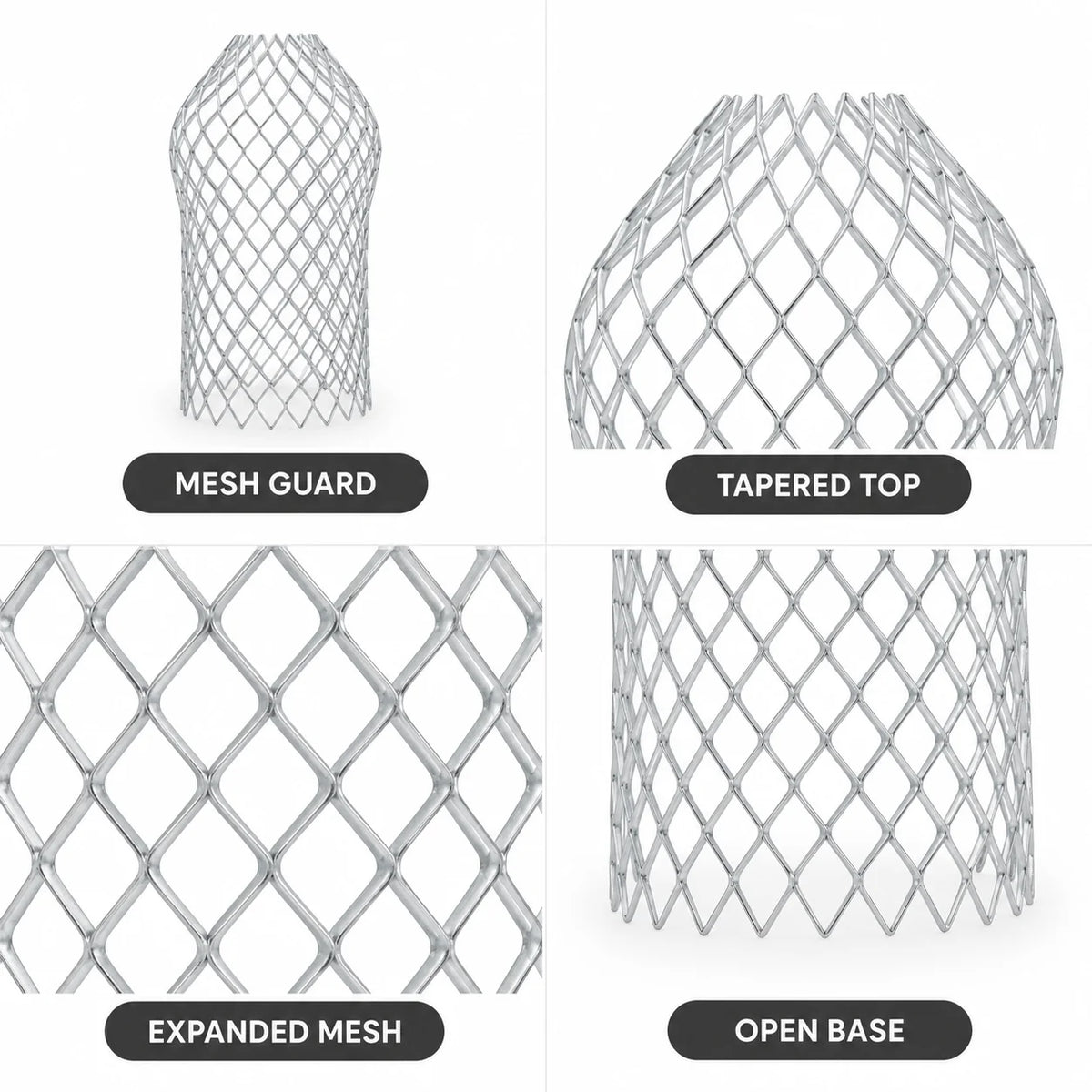 Corrosion-Resistant Aluminum Grid Rain Cover (10×17 cm)