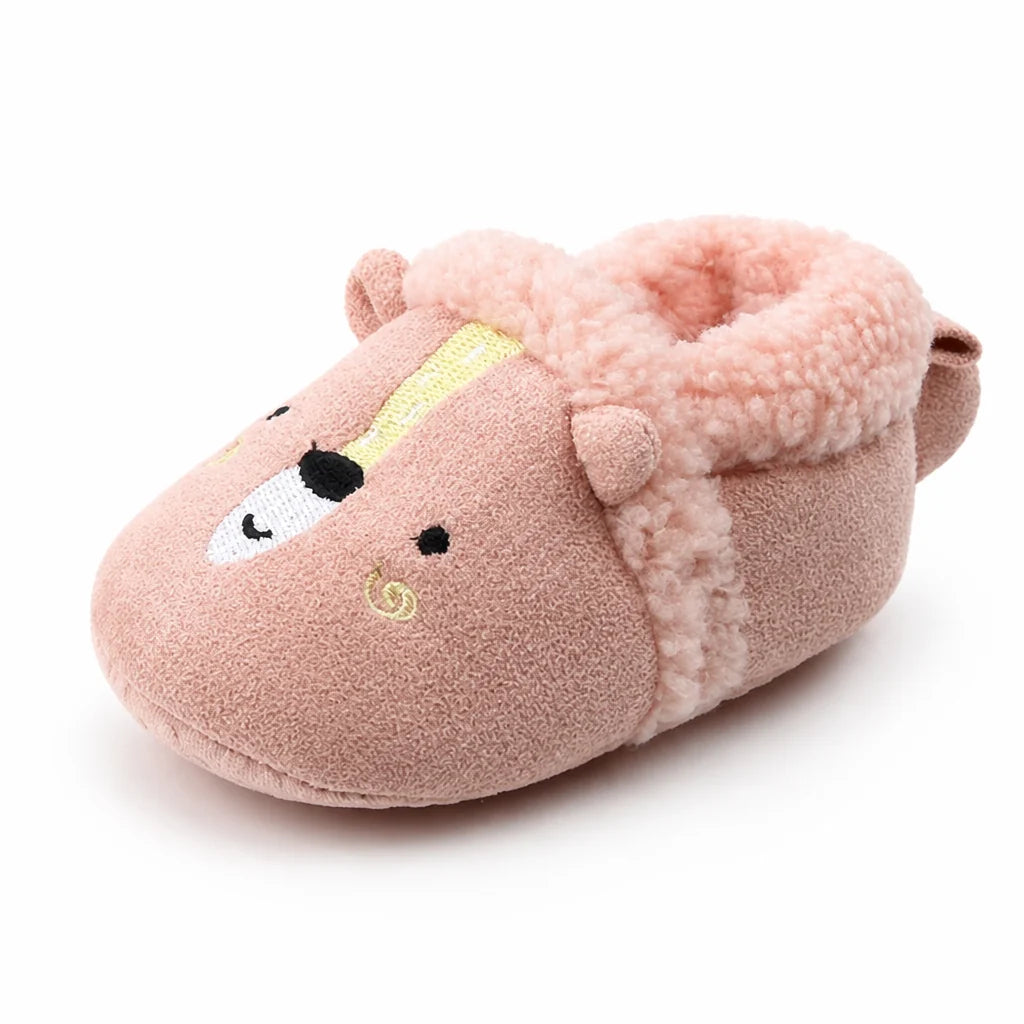 Soft, fluffy, and flexible non-slip baby booties (machine washable)