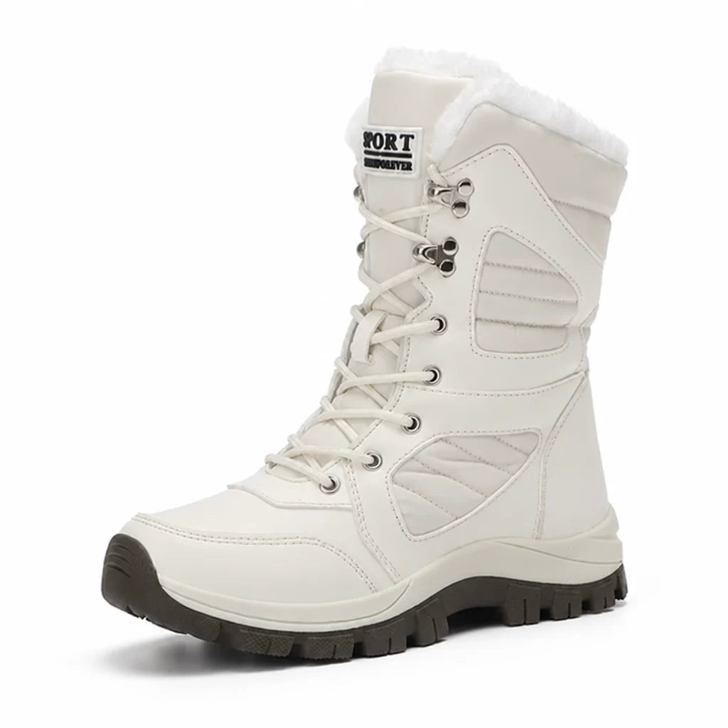 Waterproof insulated high-top snow boots