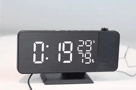 Projection Alarm Clock FM Radio & USB Charging Port
