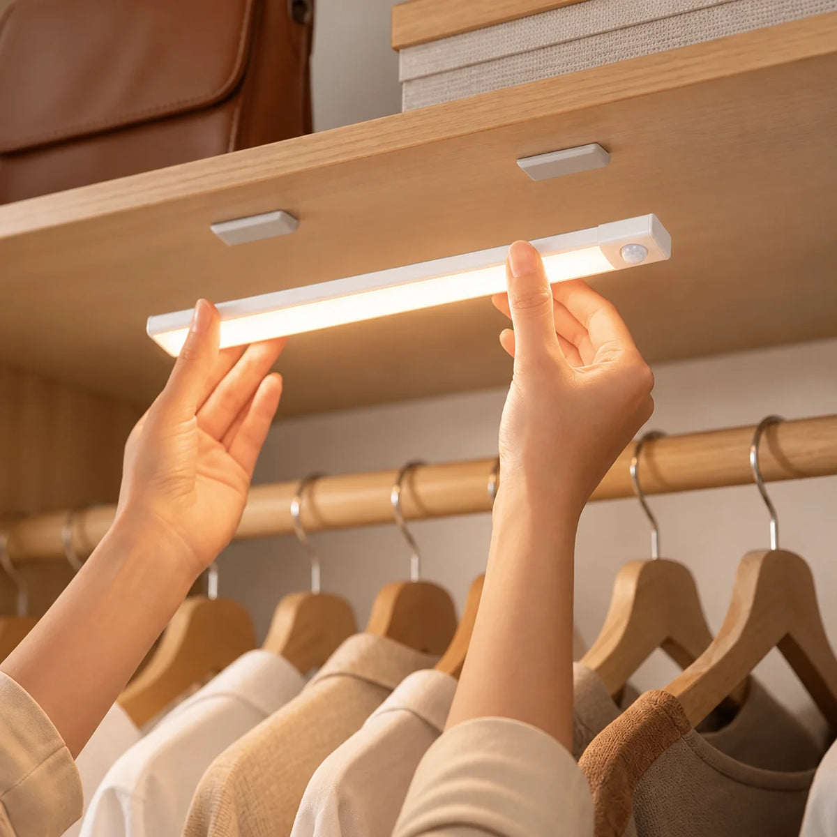 Motion-Controlled Rechargeable Magnetic LED Strip Light (No Drilling)
