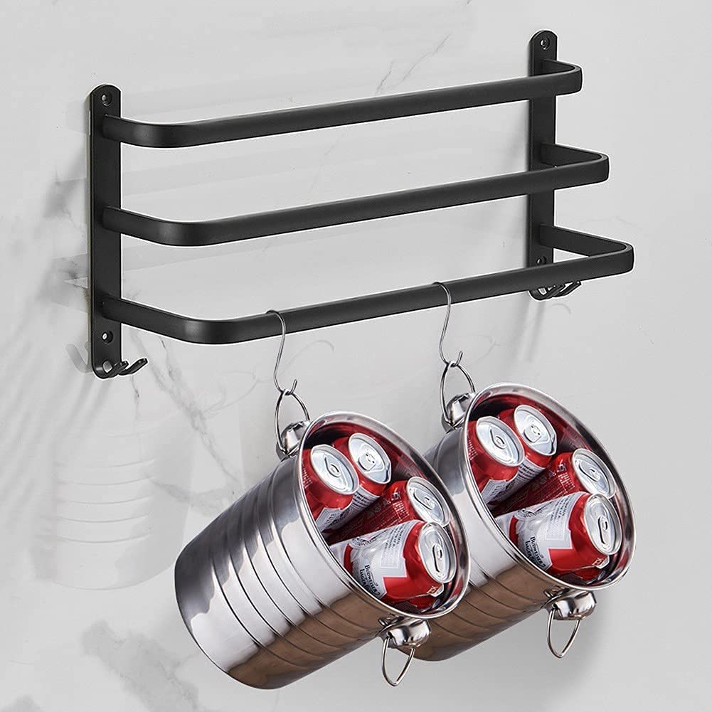 Bathroom Towel Rack Wall Mount Aluminum