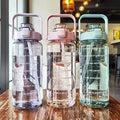 2L Sports Bottle with Straw and Time Markings