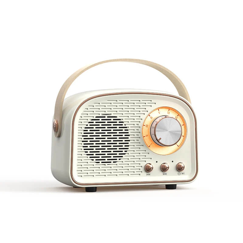 Retro Bluetooth Speaker Portable 8 Hour Battery Life