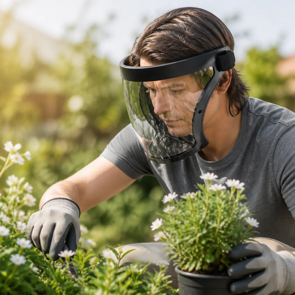 Full Face Shield Anti-Fog Clear Visor & Adjustable Headband