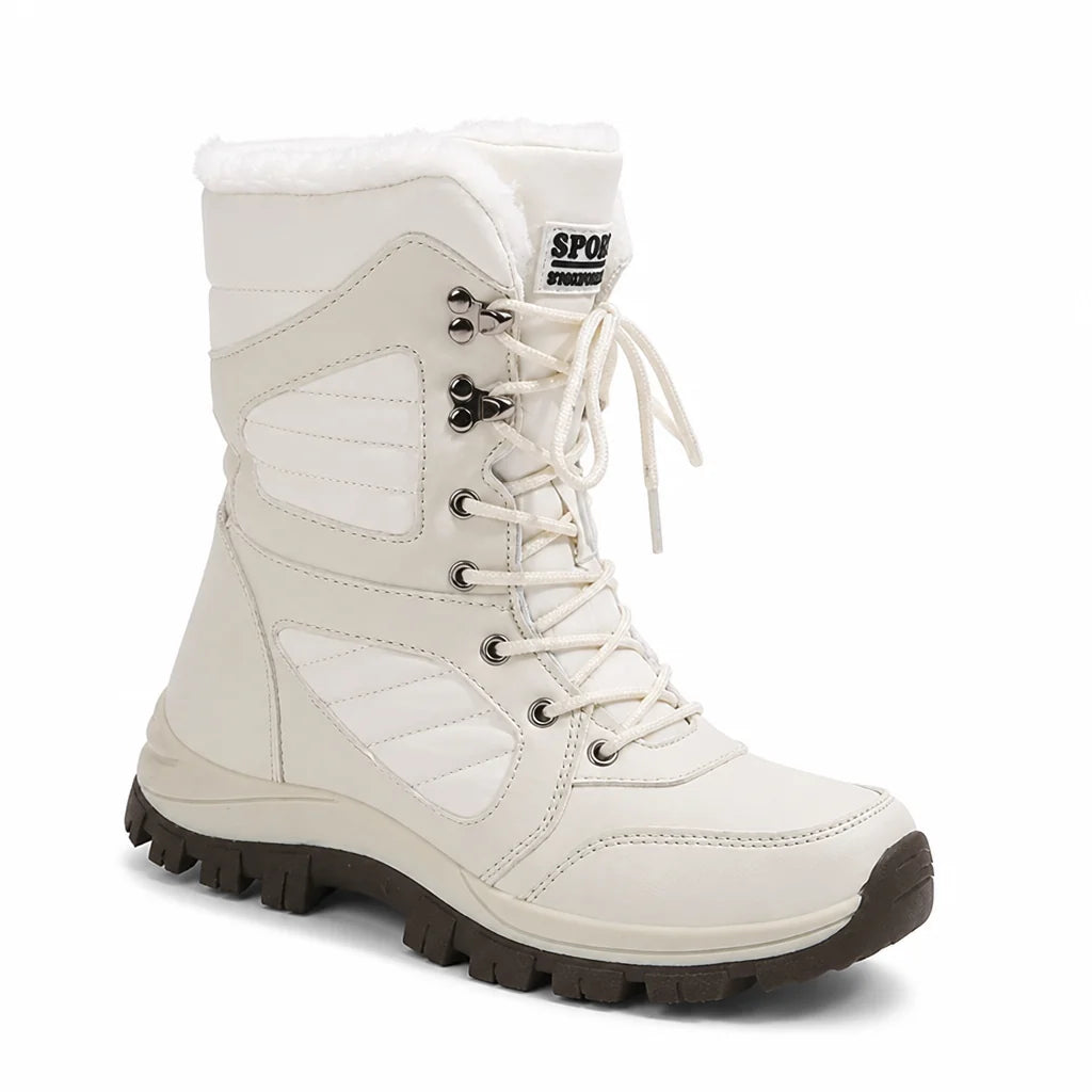 Waterproof insulated high-top snow boots