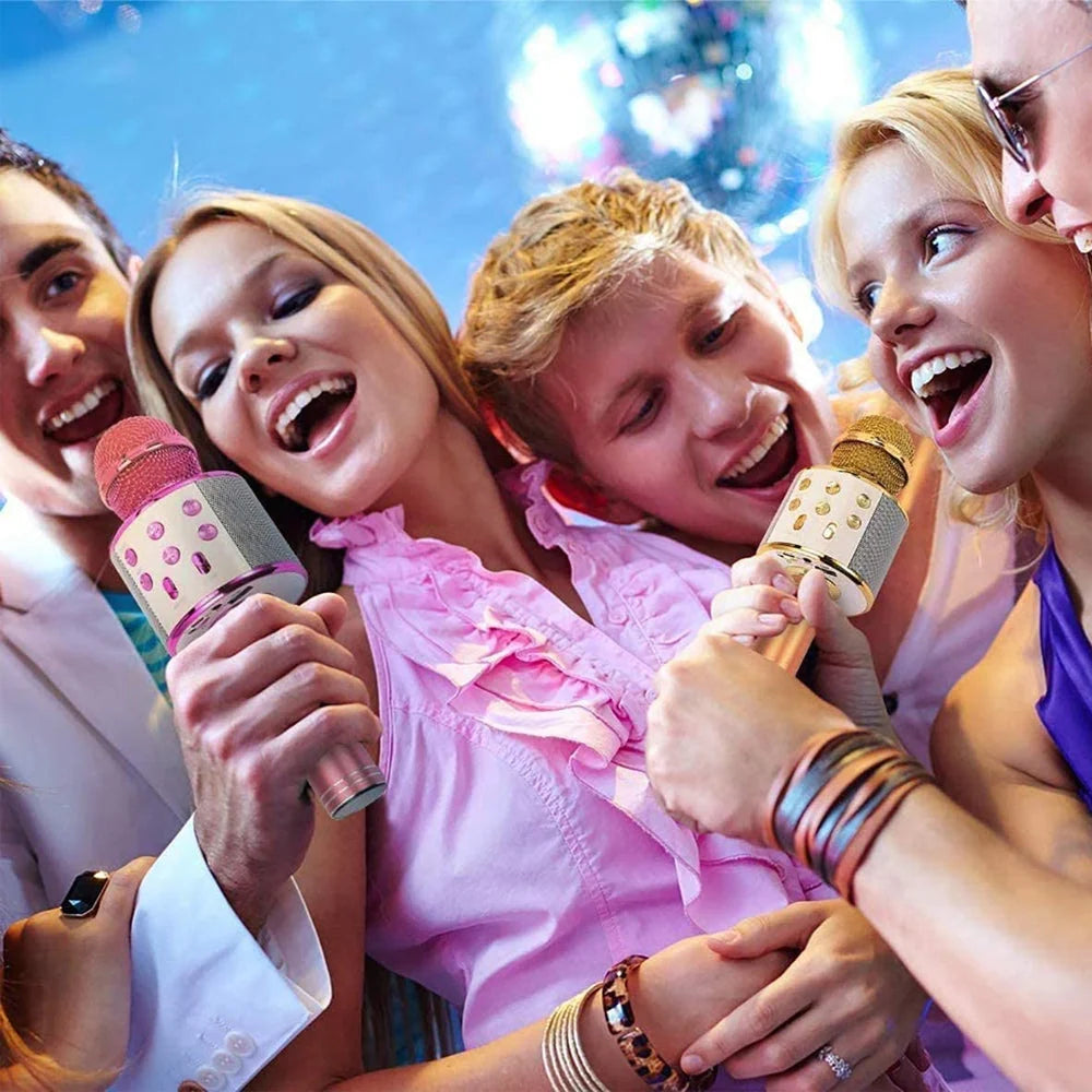 Karaoke Microphone Bluetooth Speaker & Rechargeable 1500mAh Battery