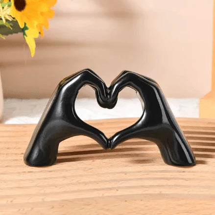 Heart Shaped Figurine Handmade Tabletop Sculpture