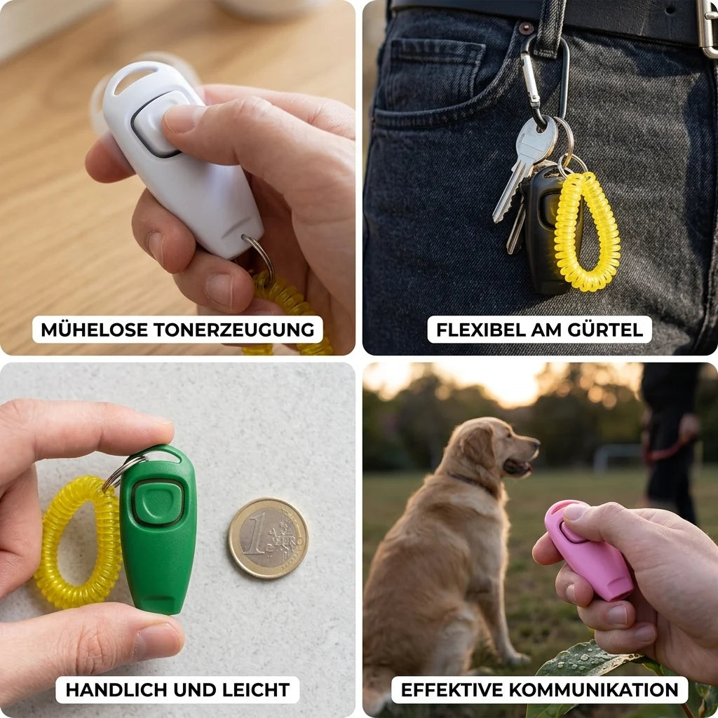 Lightweight High Frequency 2-in-1 Clicker & Whistle