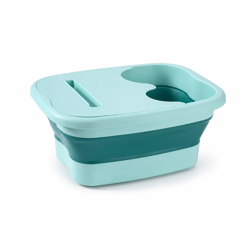 Foldable Silicone Foot Bath with Acupressure and Massage Rollers