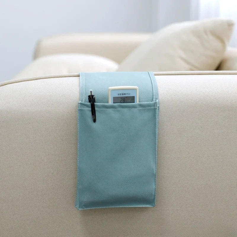 Bed Organizer Cotton Linen & Under Mattress Storage (2-Pack)