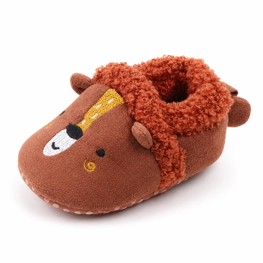 Soft, fluffy, and flexible non-slip baby booties (machine washable)