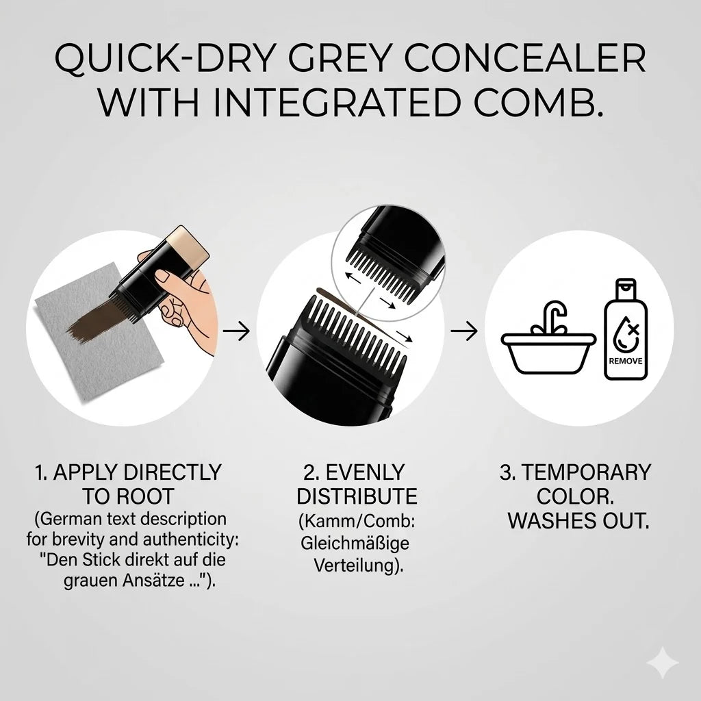 2-in-1 Hair Coloring Stick with Comb