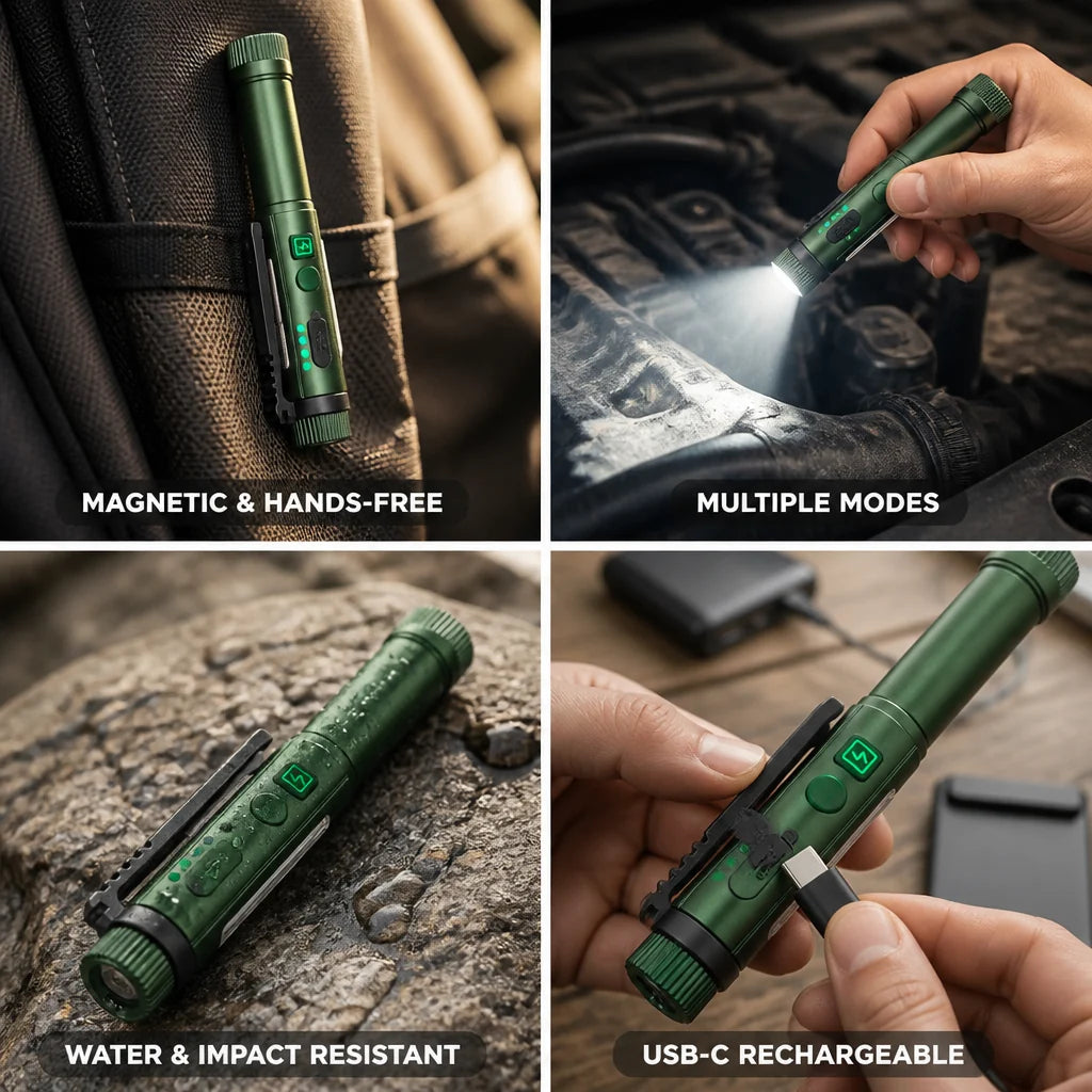 Magnetic USB-C Rechargeable Pen Light