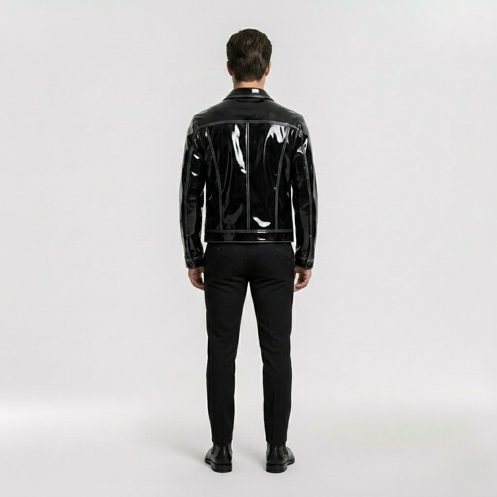 Men's High-Shine Coated Jacket