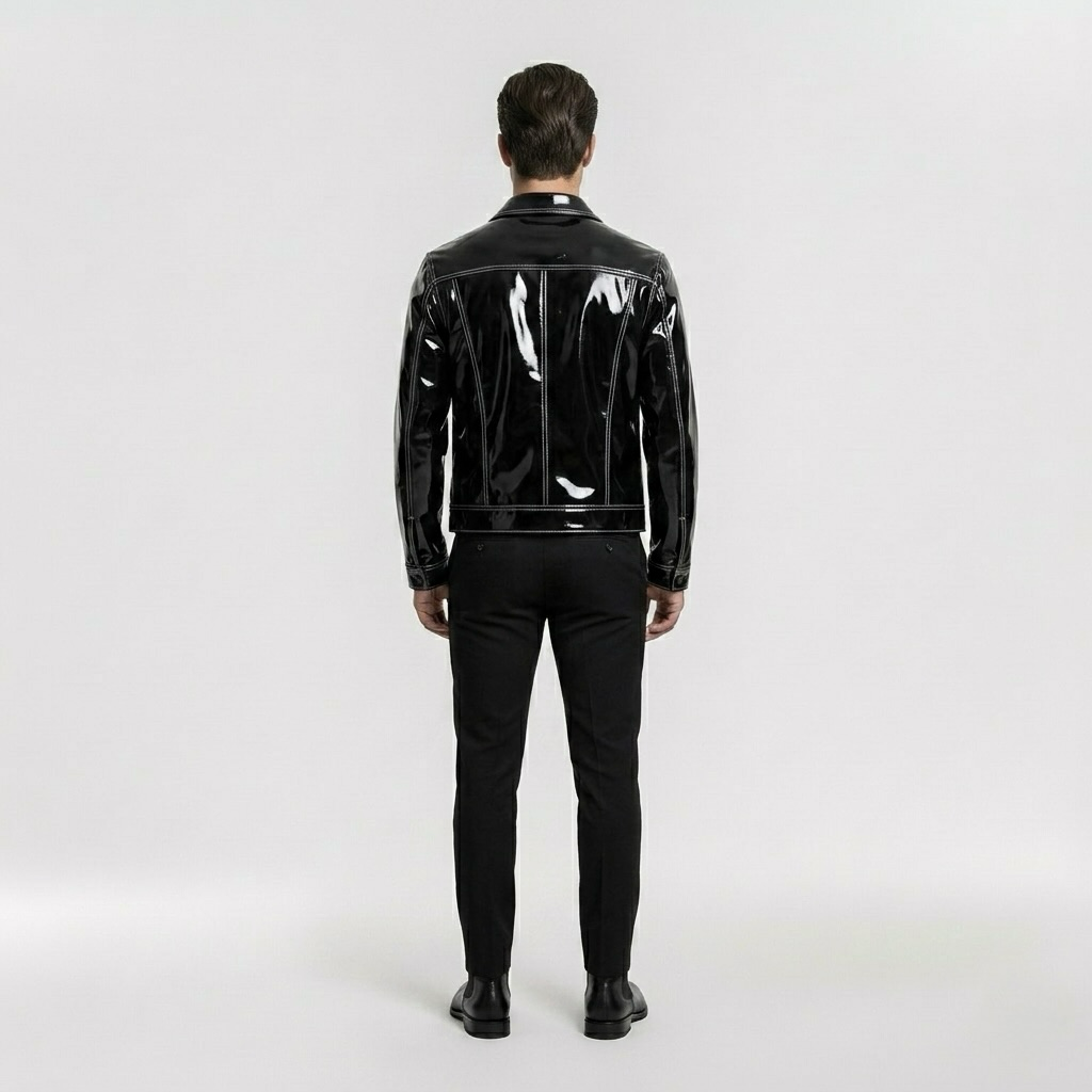 Men's High-Shine Coated Jacket