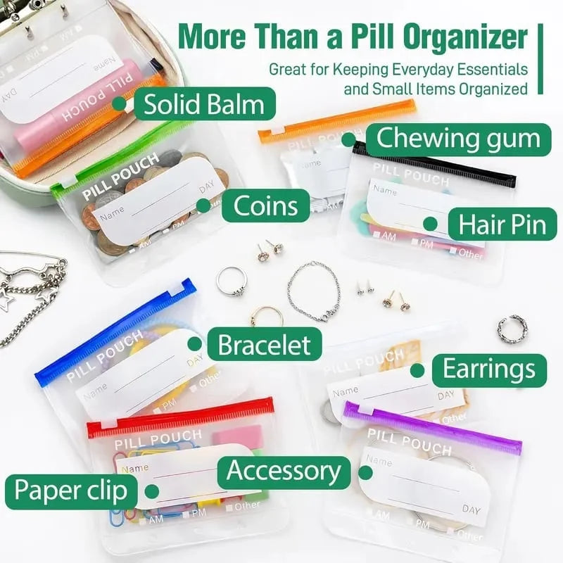 Tablet organizer with 14 compartments and zipper