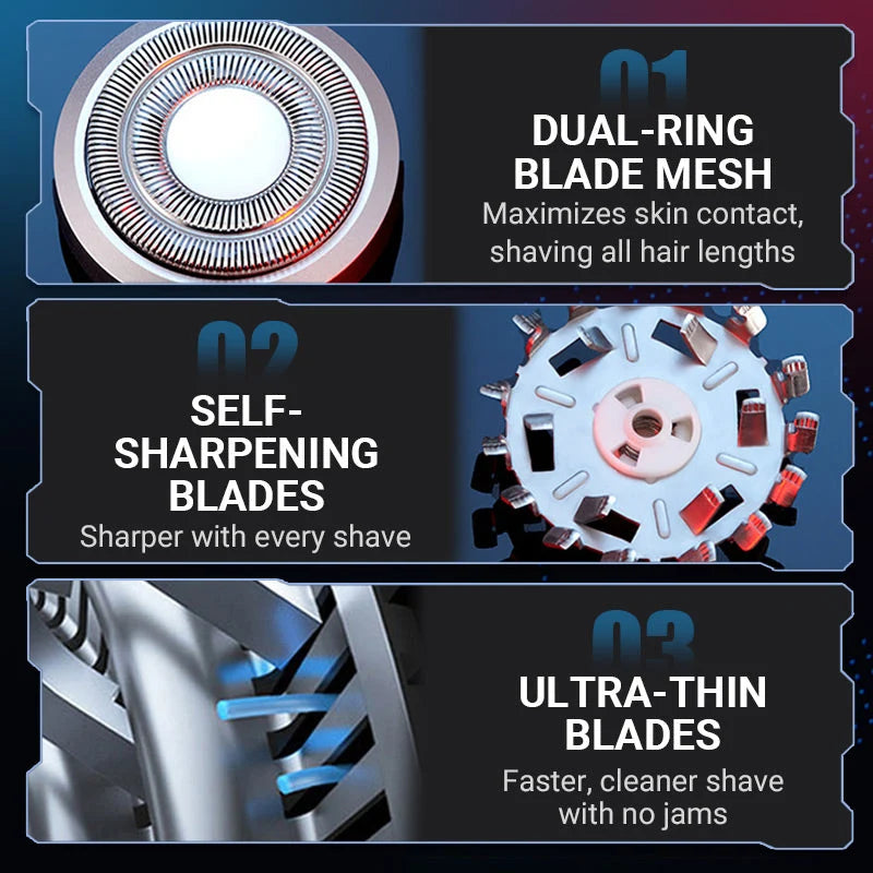 Men's Electric Shaver, Wet and Dry, Waterproof