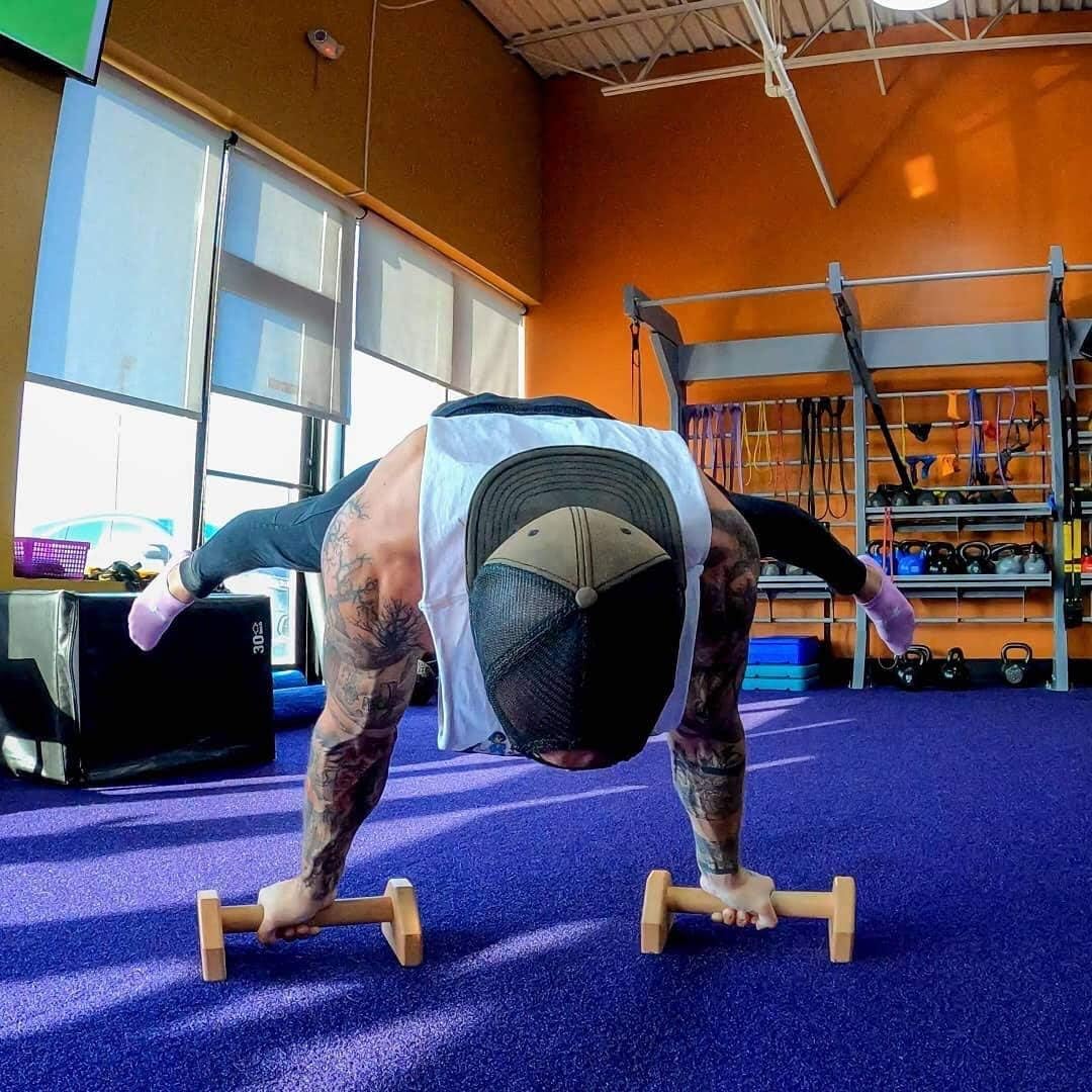 Push-Up Bars Wooden Non-Slip