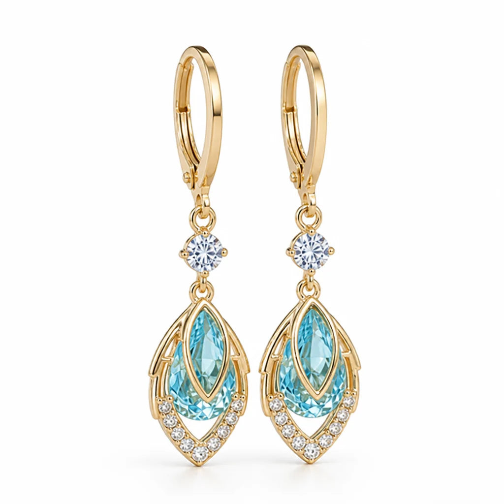 Light Alloy Hoops (Light Blue & Gold)