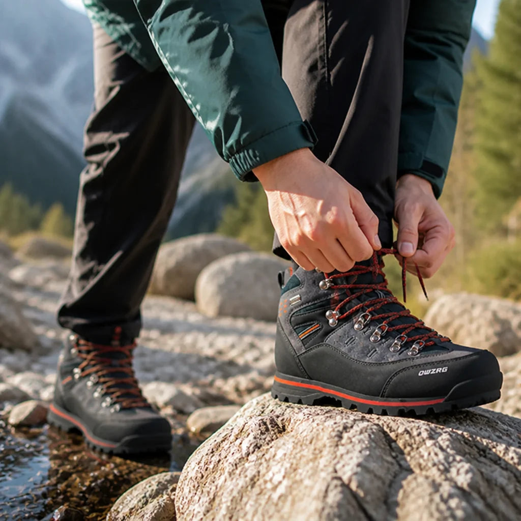 Waterproof, high-cut, slip-resistant hiking boots (Men)
