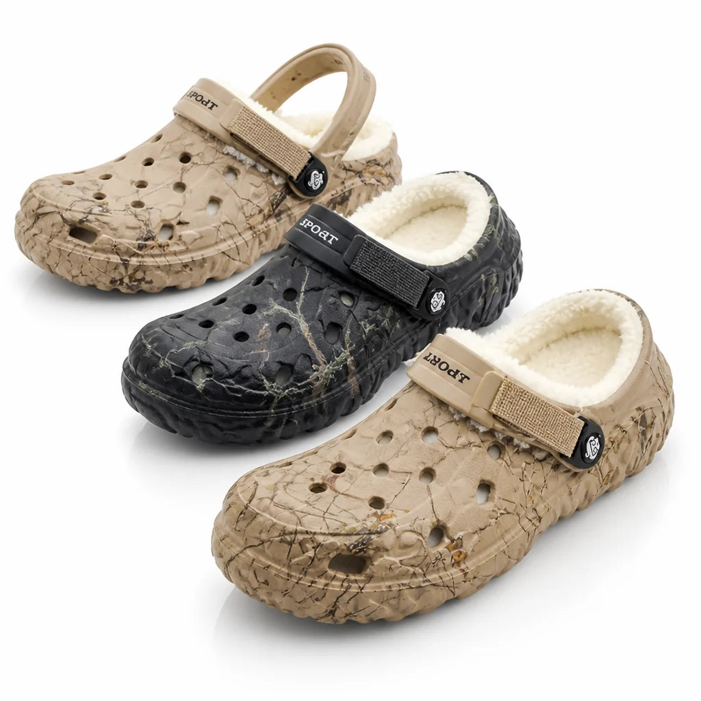 Fleece Lined Foldable Slip-On Non-Slip Clogs (Unisex)