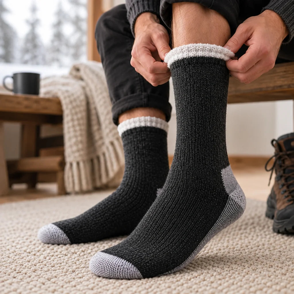 Thermal socks made of merino wool with terry lining (set of 3)