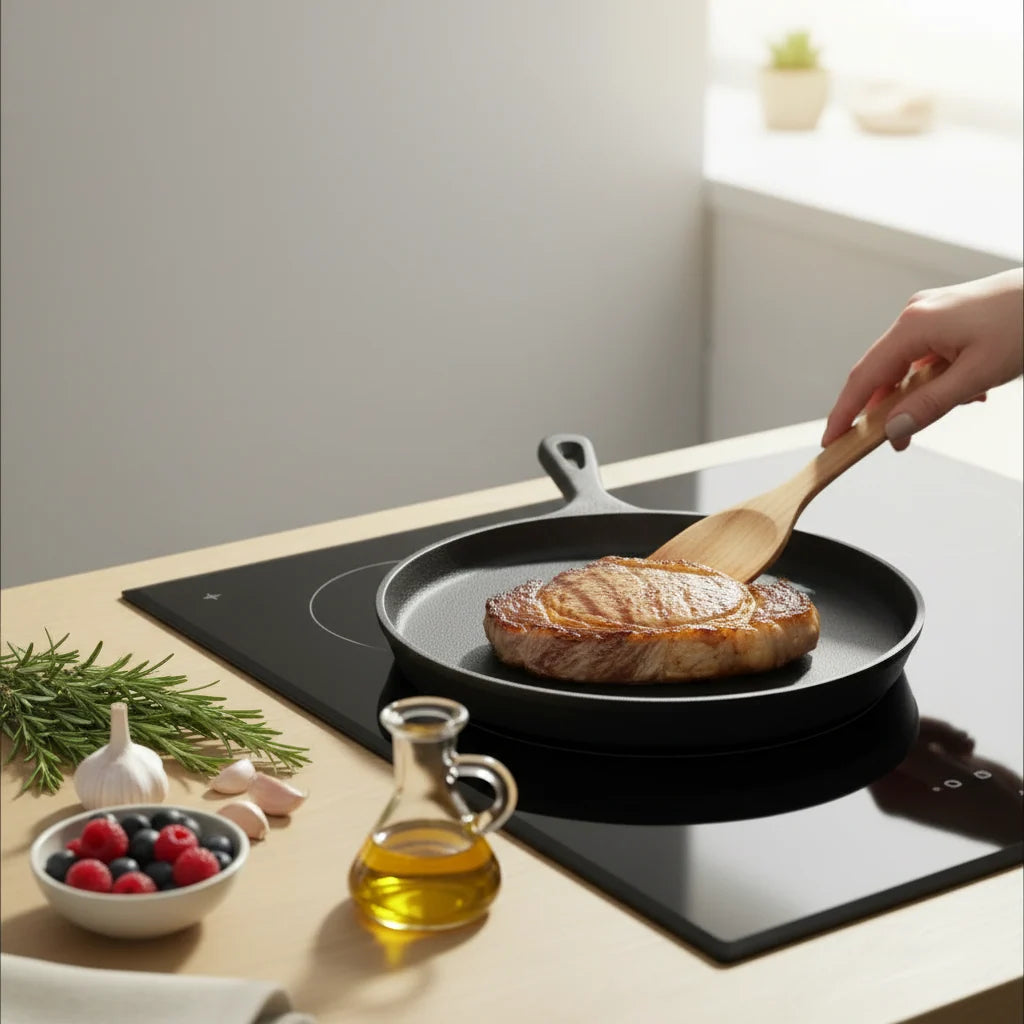 Cast Iron Pan Pre-Seasoned Natural Nonstick (10.2 in Skillet)