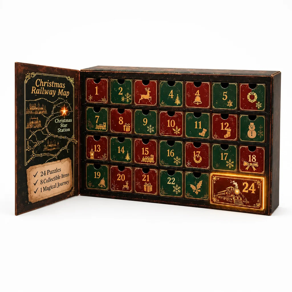 24-Day Escape Room Puzzle Advent Calendar (6 Themes)