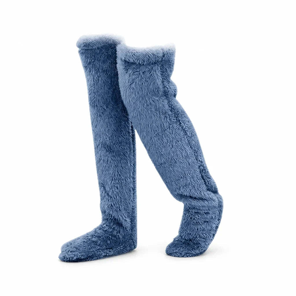 Velvety Fleece Adjustable Knee Socks (Hidden Gift Pocket)