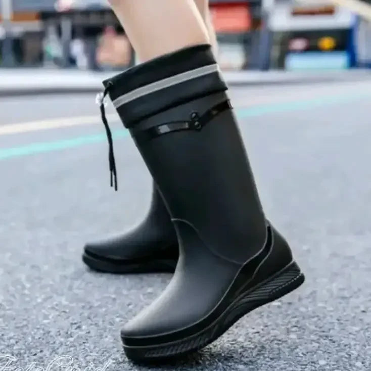 Insulated Waterproof Rain Boots Mid-Calf Length