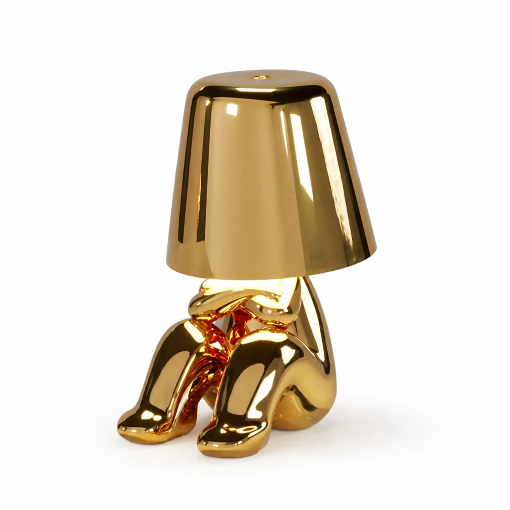 Energy-Saving LED Sculpture Desk Lamp (Gold/Silver)