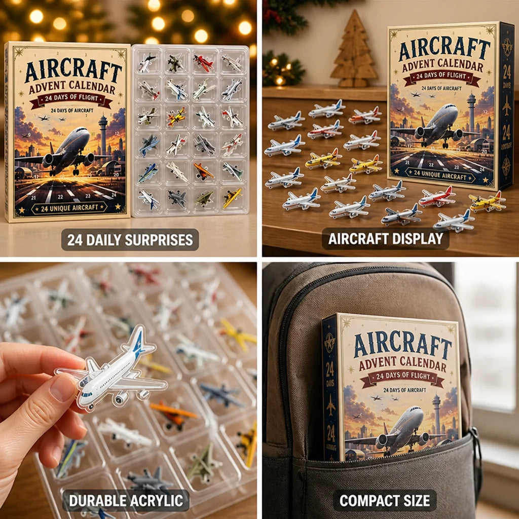 Multicolor Acrylic Airplane Advent Calendar (2D Design)