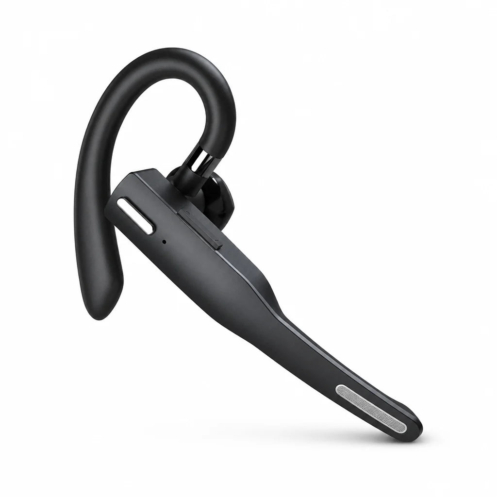 Bluetooth Headset with Dual Microphone and Noise Cancellation (48 Hours Playback Time)