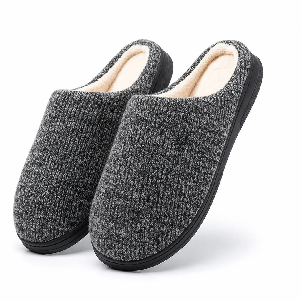 Knit shoes with memory foam and non-slip sole for men