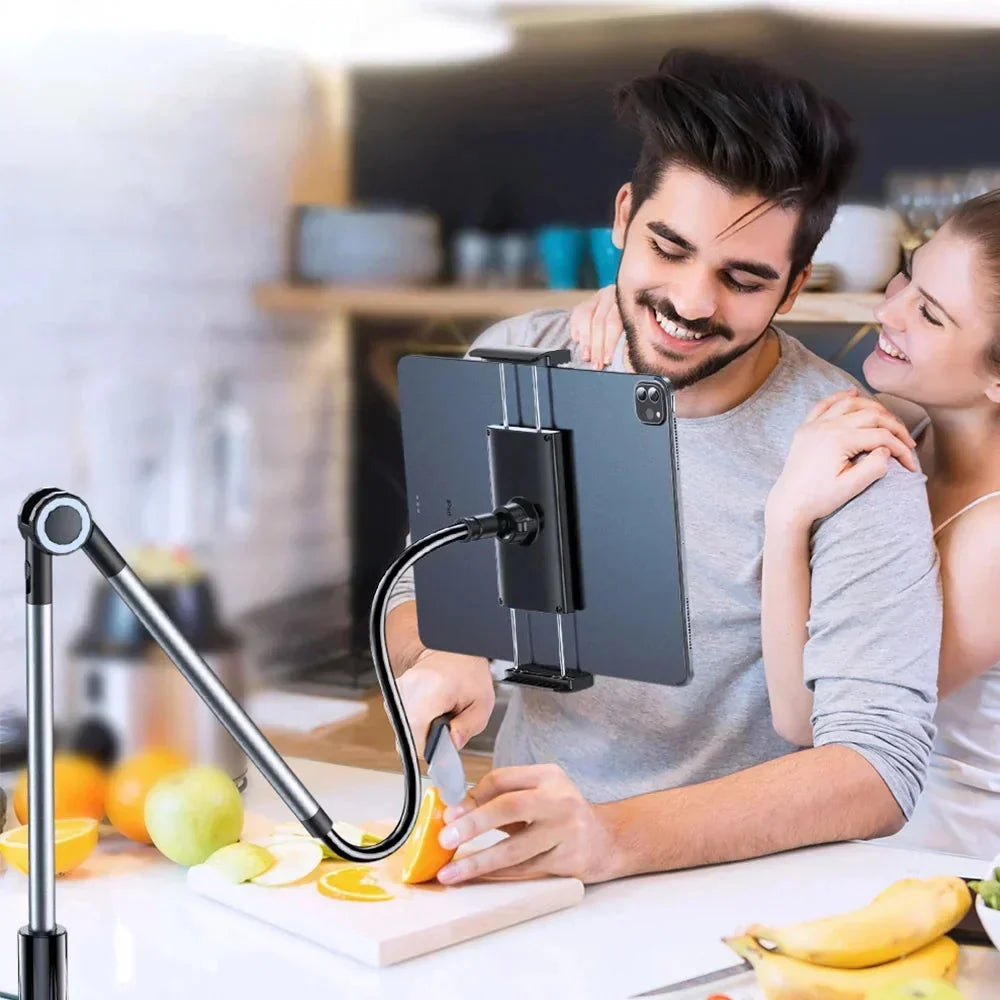 Gooseneck Stand for Tablet and Smartphone with Clamp Mount