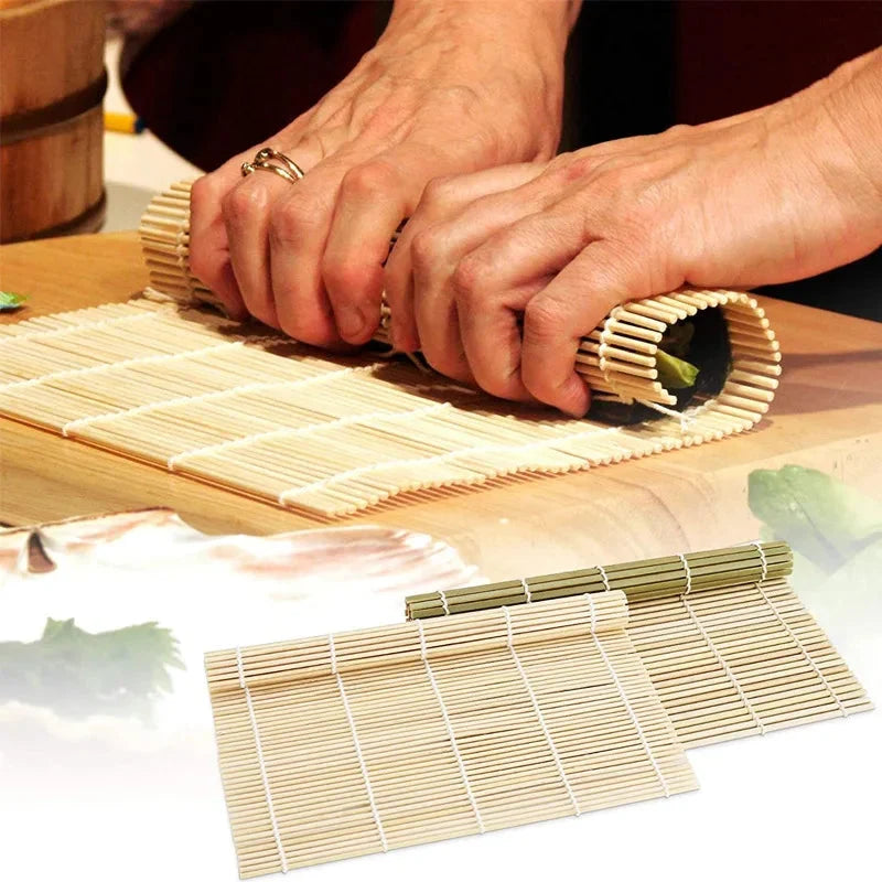 Sushi Maker Bazooka Rice Mold Kit & Bamboo Rolling Mat (7 piece)