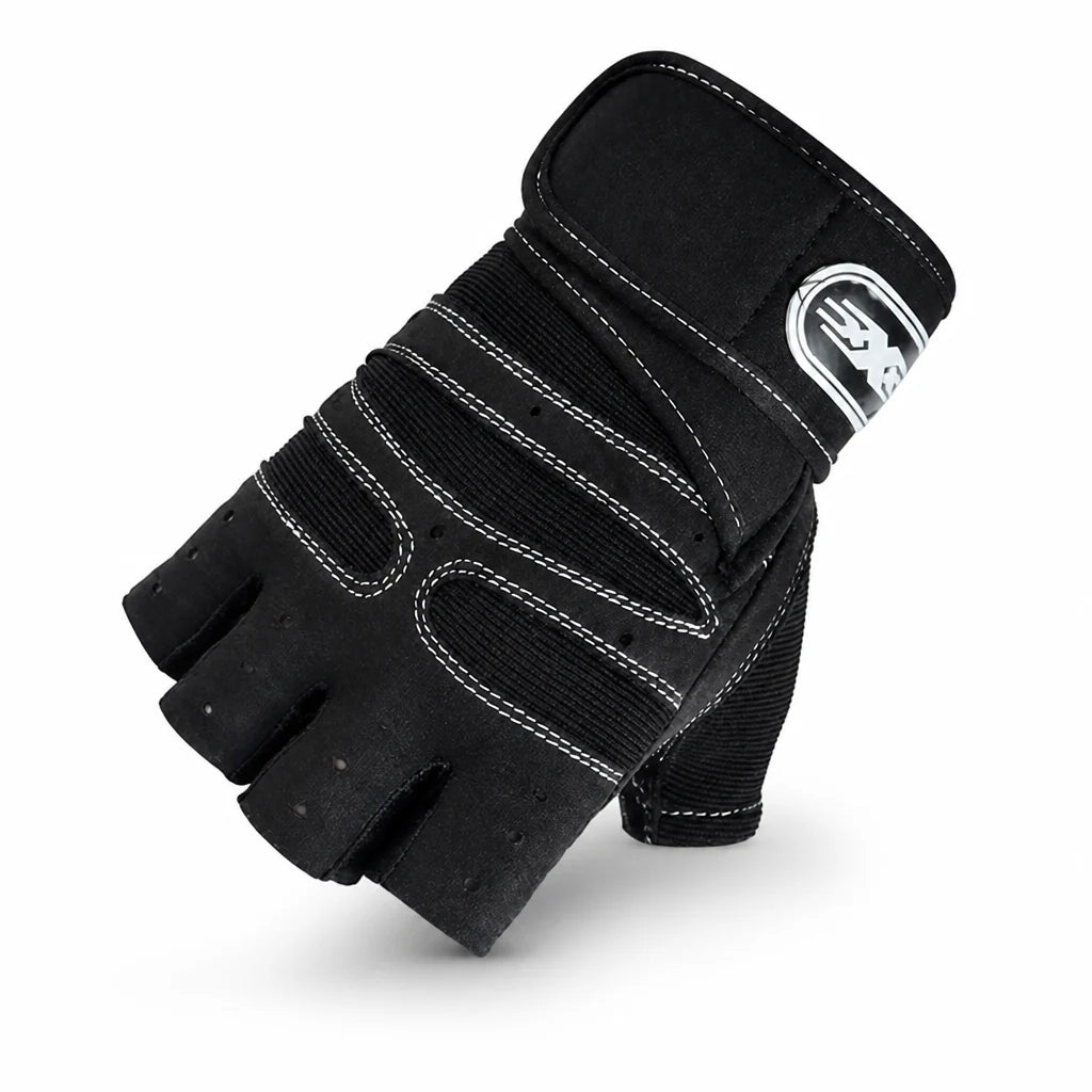 Breathable Padded Palm and Wrist-Supporting Weightlifting Gloves