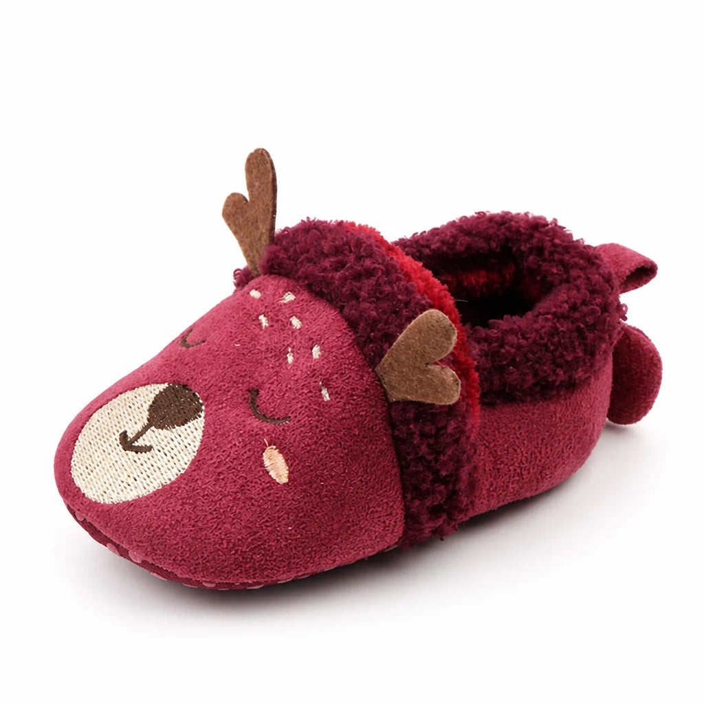Soft, fluffy, and flexible non-slip baby booties (machine washable)