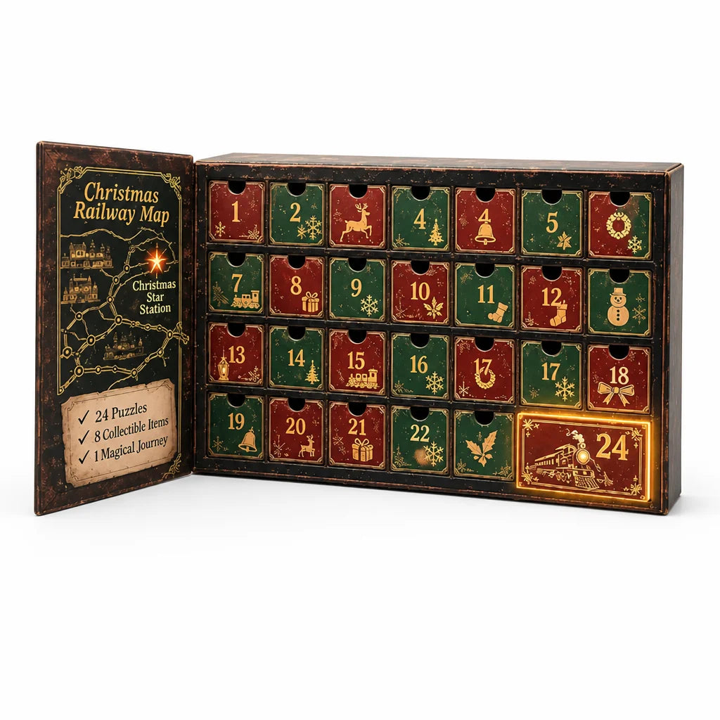 24-Day Escape Room Puzzle Advent Calendar (6 Themes)