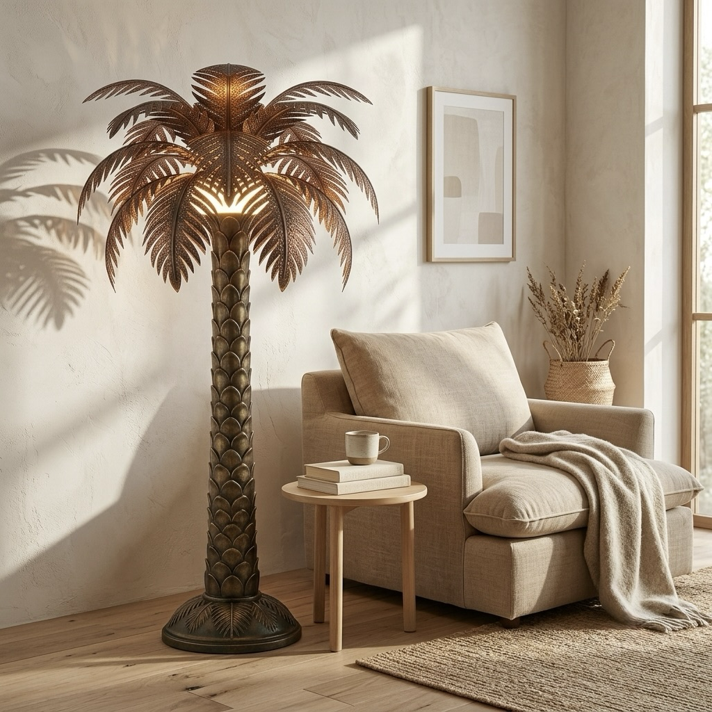 Palm Tree Floor Lamp, Tropical Style