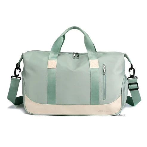 Water-repellent carry-on bag with multiple pockets