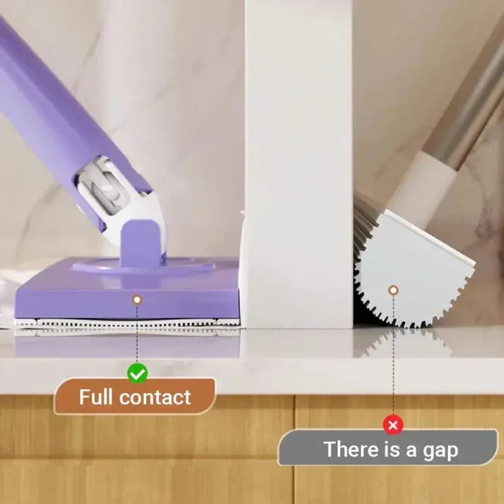 Microfiber Floor Mop Swivel Mop Head & Washable Pads (Wall Mount Holder)