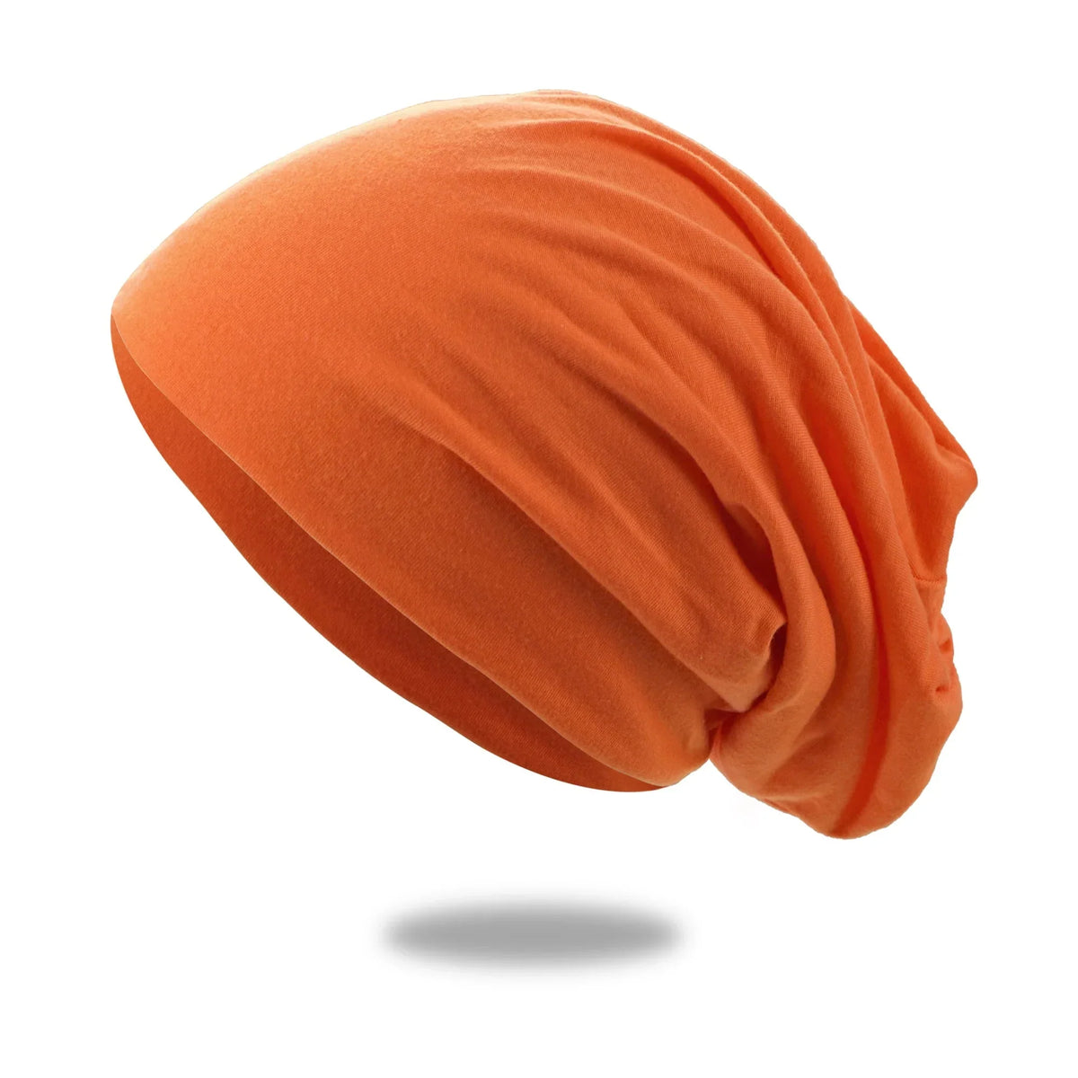 Loose Knit Beanie Cotton Spandex Blend Breathable Stretch Fabric (One Size)